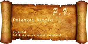 Peleskei Vitold névjegykártya